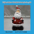 led light ceramic santa claus